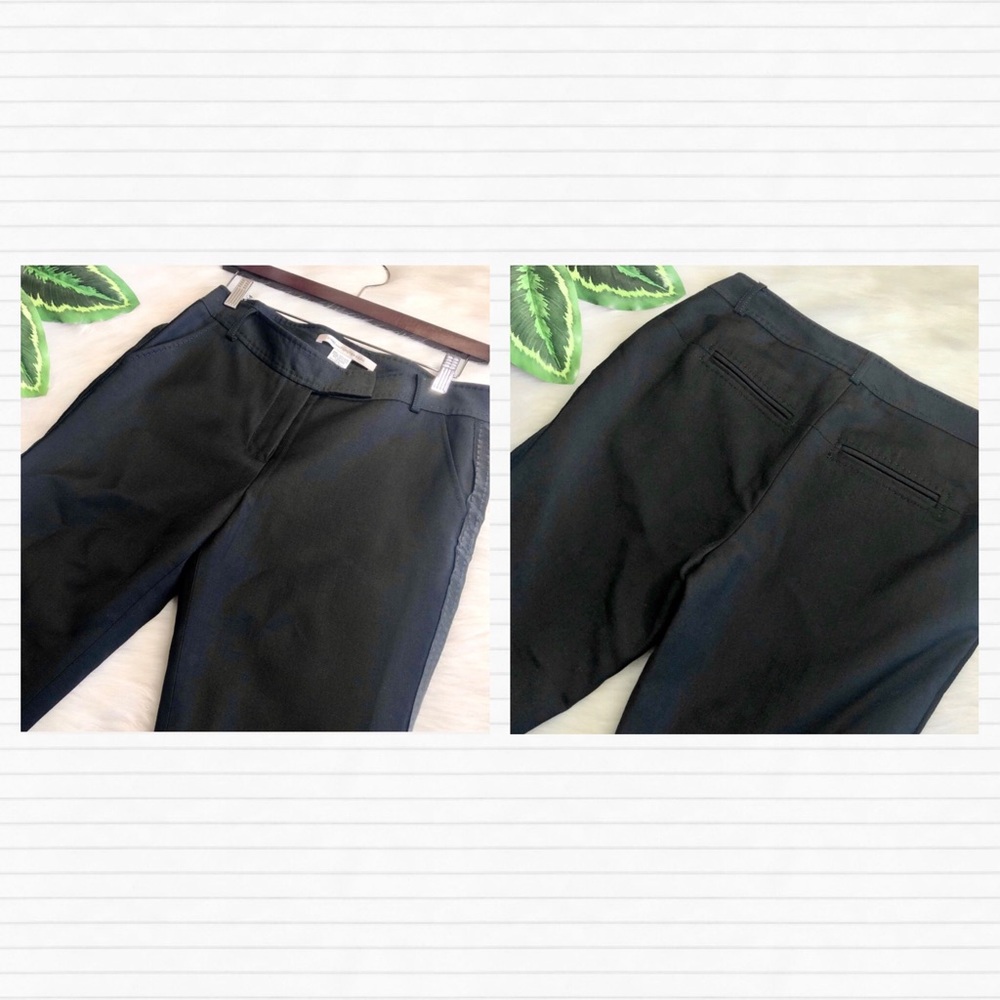 Diane Von Furstenberg Classic Black Wool and Side Ribbon Cropped Ankle Pants - Picture 6 of 12